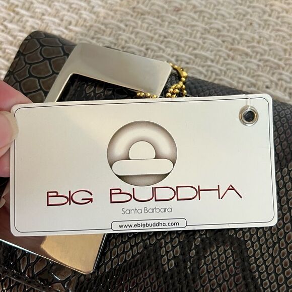 NWT BIG BUDDHA Santa Barbara Faux Snakeskin Evening Purse Clutch Handbag - Picture 3 of 5